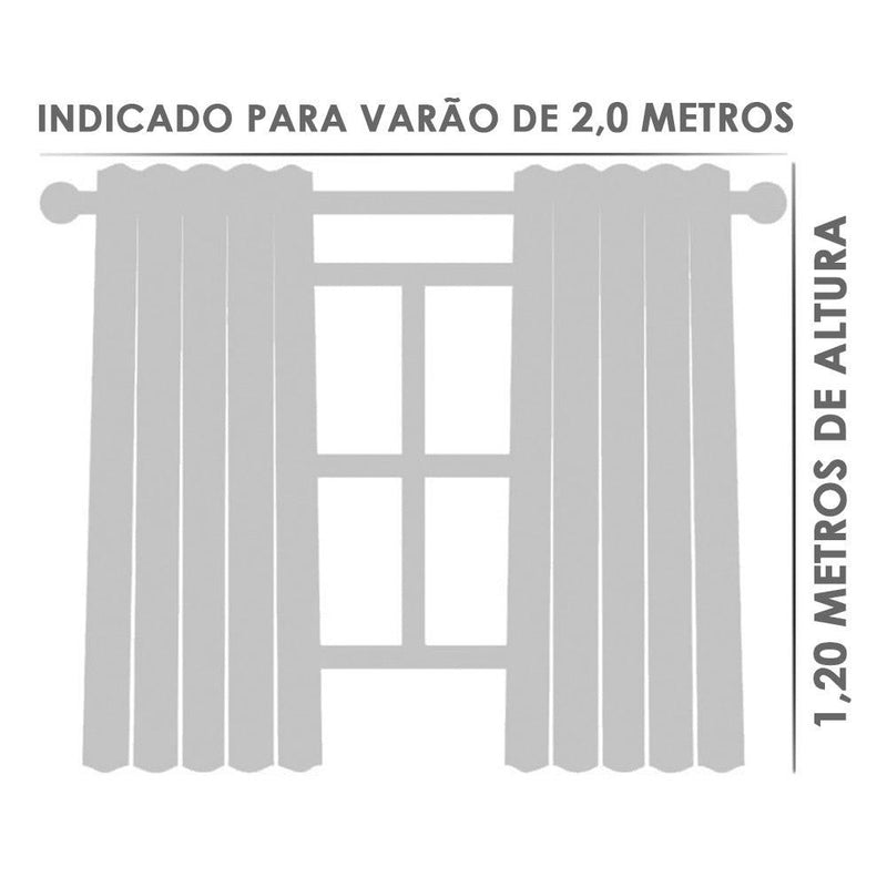 Cortina para Cozinha de Voil com Forro de Microfibra - Conforto e Beleza para o Seu Ambiente - oi@lojaslovic.com