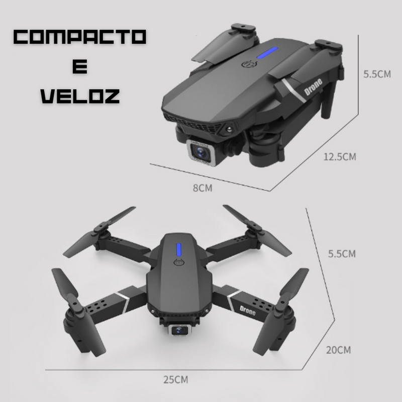 Drone Profissional Wifi com Controle Remoto Adaptável/Zangão - oi@lojaslovic.com