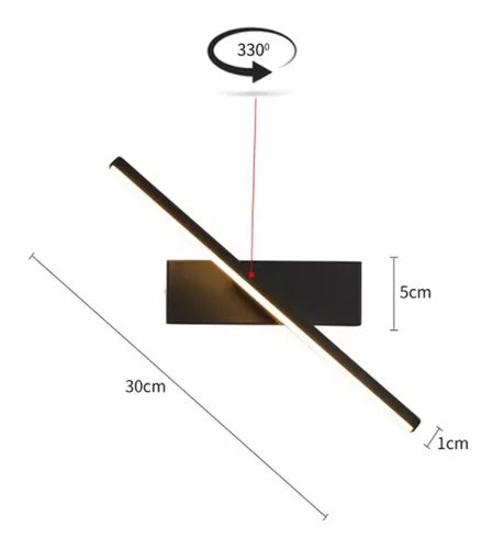 Luminária de Parede para Quarto Moderna Rotativa - oi@lojaslovic.com