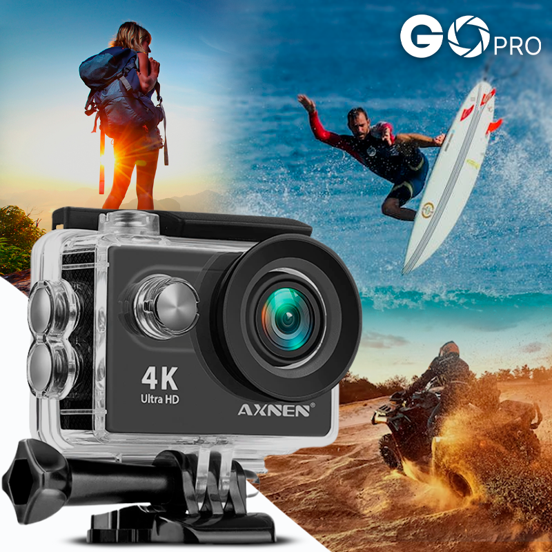 Câmera de Ação Profissional Portátil 4K Ultra HD 60FPS - Estilo Go Pro - oi@lojaslovic.com