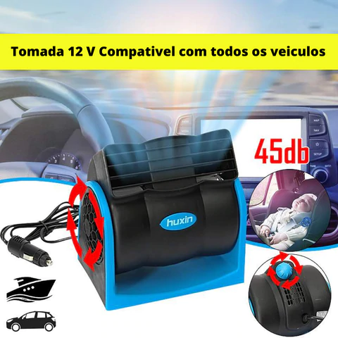 Climatizador Automotivo Ajustável sem ruídos Portátil - oi@lojaslovic.com