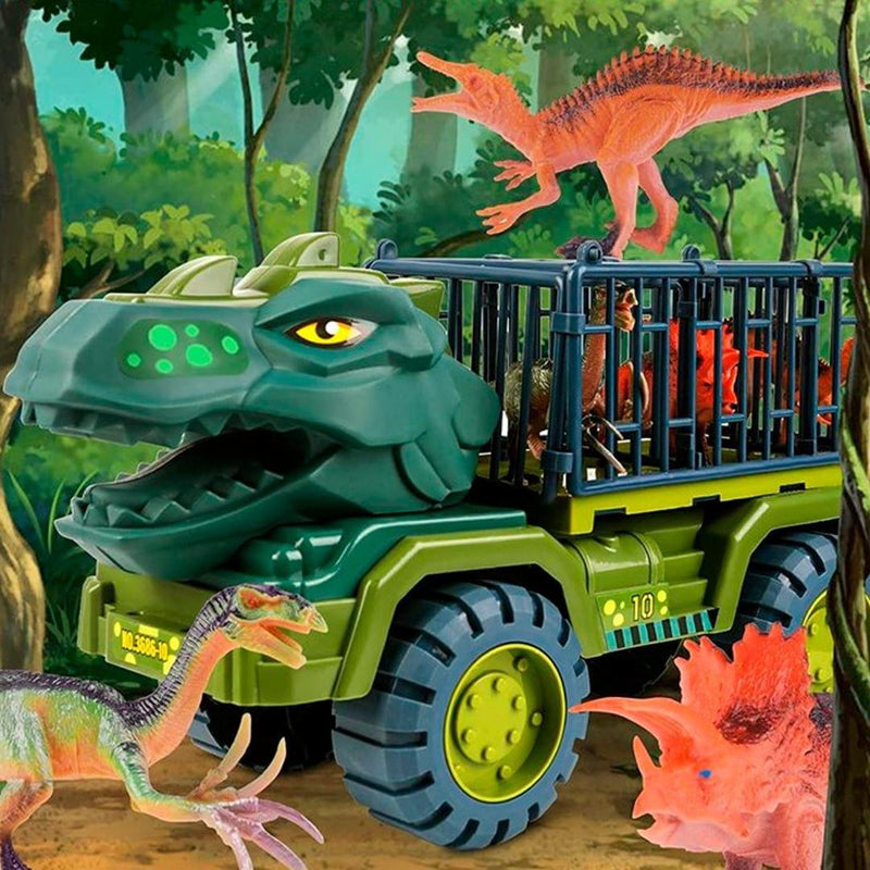 Carrinho Dinossauro Rex + Brinde (12 Dinossauros) - oi@lojaslovic.com