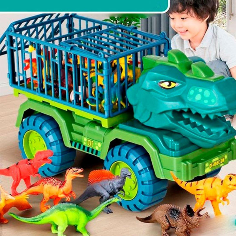 Carrinho Dinossauro Rex + Brinde (12 Dinossauros) - oi@lojaslovic.com